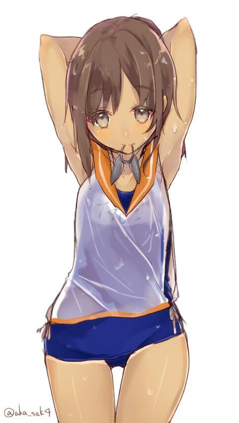 because-japan:  Charm Point Identified:  I-401’s tanlines.  aka_sak4, haya_kewi,