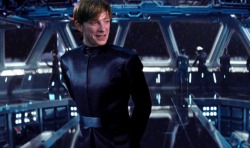 irisparry:hux rocking up to work the morning after he finally gets laid. no hair gel, smiling, cracking jokes. everyone is terrified.