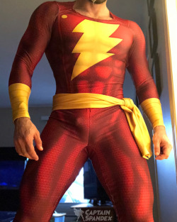 captnspandex:  SHAZAM! . . . #lycra #spandex