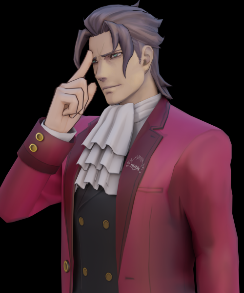 Since I put Edgeworth in Van Zieks’ attire I was curious to see what Barok might look like in Edgewo