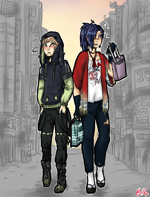 in-a-plastic-dream:  Shopping trip~!! They’re going to make dinner later uvu✿