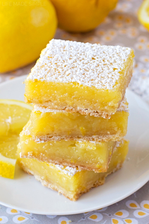 sweetoothgirl:Sweet & Tangy Lemon Bars