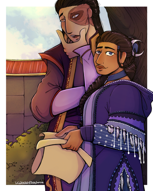 fabdante: @zutaramonth : fire lady katara/lady of the mooni mostly wanted to draw them in purple. al