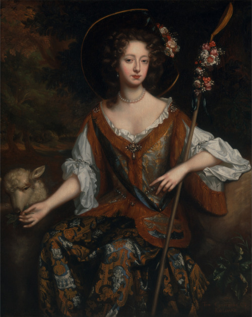 Elizabeth Jones,Countess of Kildare as a shepherdess by Willem Wissing,c. 1684
