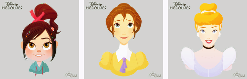 mickeyandcompany:  Disney Heroines, by MarioOscarGabriele 