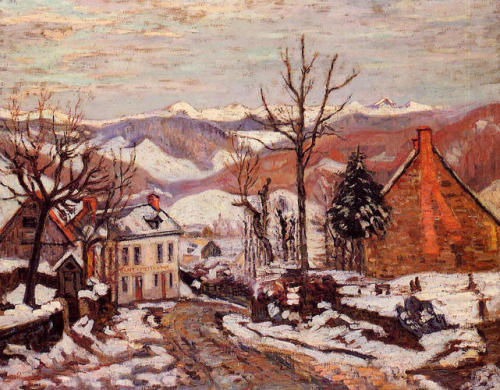 artist-guillaumin: Winter in Saint-Sauves-d'Auvergne, 1900, Armand Guillauminwww.wikiart.org