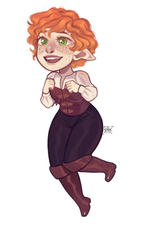 queer-apocalypse: Once again, my halfling bard! She’s happy to see ya~ ☆ She’s simply adorable in @i
