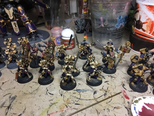 nockergeek:Working on my Sisters of Battle army for the Iron Halo GT. It’s a marathon painting proje