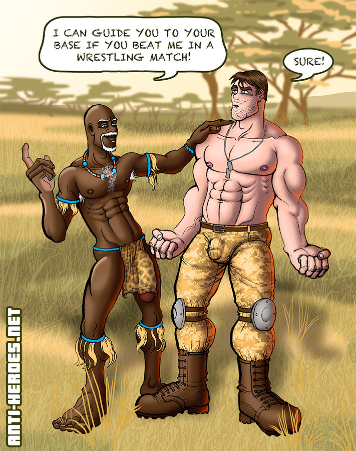 malecomeuppance:  therealanti-heroes:  Another fun set of sexy wrestling commissions.
