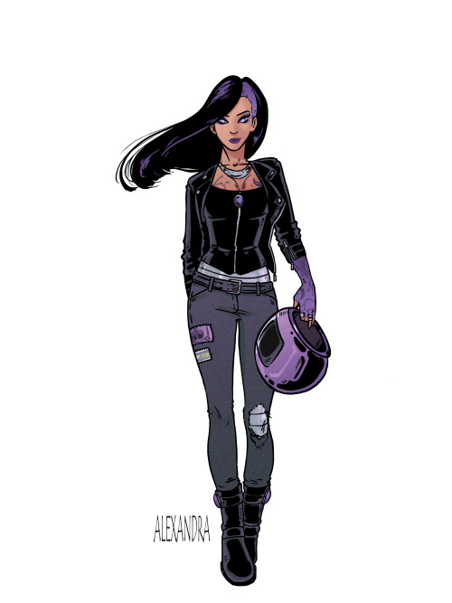 ghostpainters:Blackfire Redesign I kind of feel like Blackfire would be a space biker-girl if s