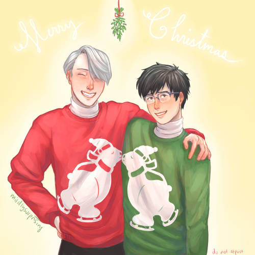 mildlysurprising:happy 25th of december!(phichit gave them the sweaters)