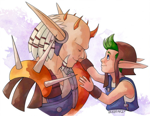 ariebearz:My little Jak and Daxter “watercolor” series all together in one post : )