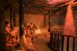   Sauna At Therme Erding In Munich, Germany.   