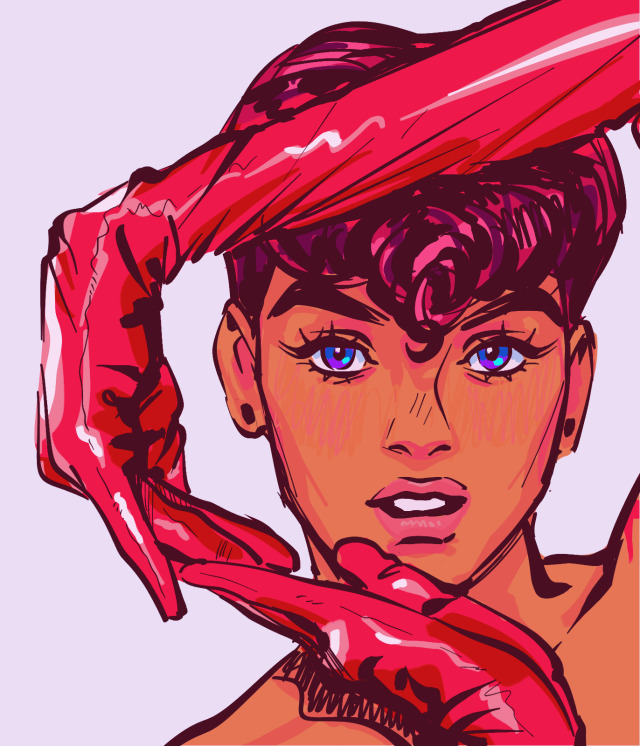 red gloves
