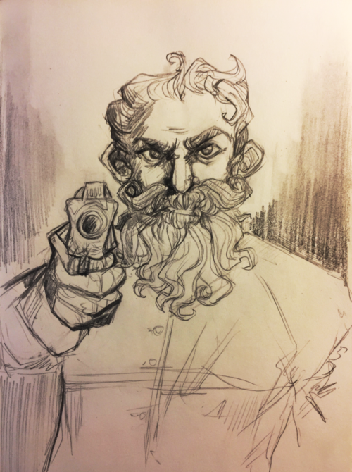 kimabutch: belligerentbagel: inflict terrible harm [ID: a pencil drawing of Ned from TAZ Amnesty. He