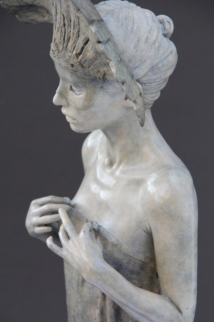 littlelimpstiff14u2:  Beautifully Oxidized Bronze Sculptures of Elongated Women Michael