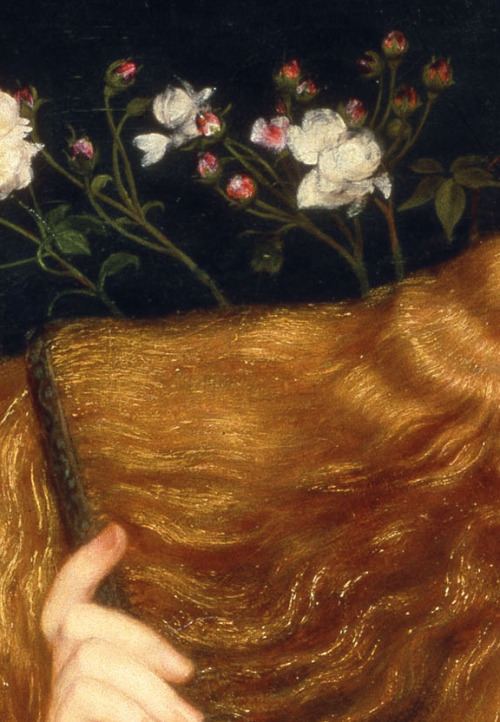 taleoftheicecat:Details of Lady Lilith, Dante Gabriel Rossetti, 1866–1868.