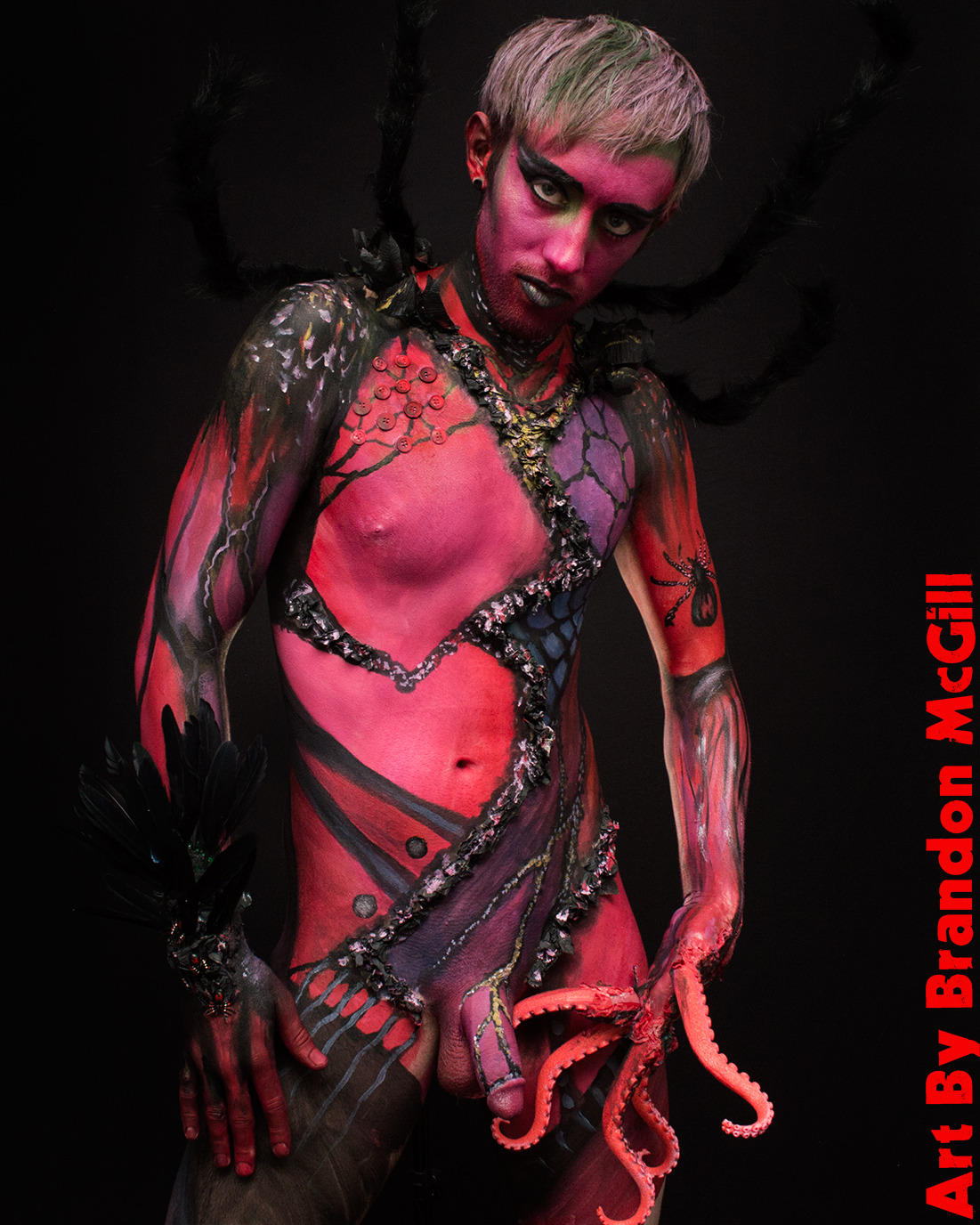 brandonmcgill:Let’s get weird.(model featured is Cam, art by Brandon McGill)