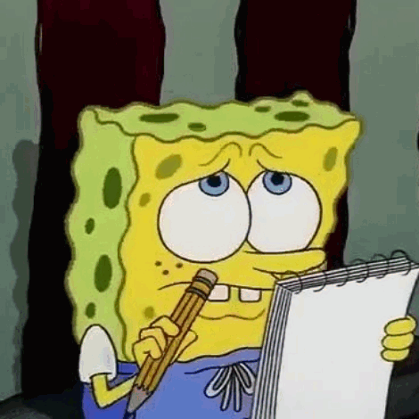 spongebob writing gifs