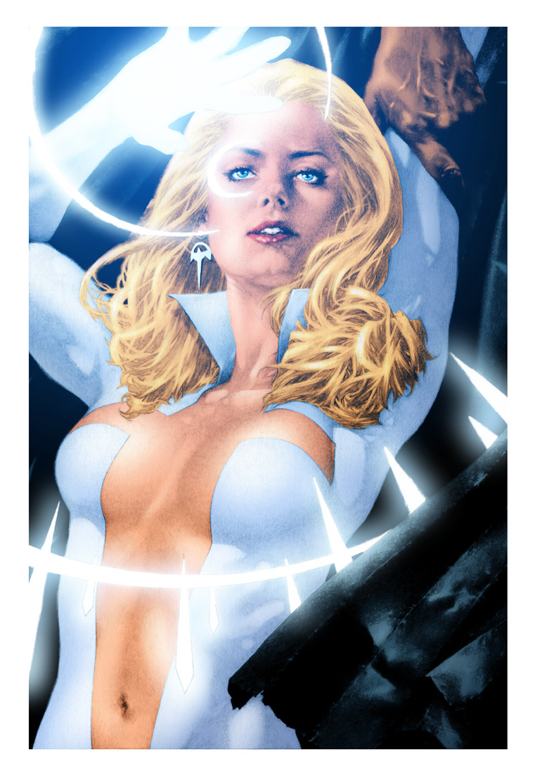 lordtimeblogposts:  Jean Grey; Emma Frost; Psylocke, Scarlet Witch and Dagger; Art