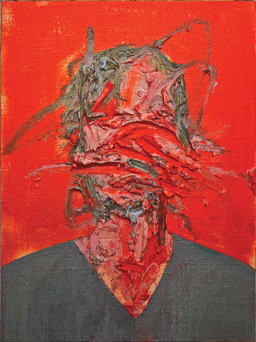 nearlya: Kim Dorland. Self Portrait At 38, 2012, oil on jute over panel 