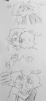 shima-draws:SORRY YES I KNOW QUALITY IS CRAP and I can’t draw people kissing sorry this is such a major failI AM GOING TO HELLWell it’s Diode hell so that’s okayThat’s RIGHT, Serena, you get NOTHING from Ash. He’s quite smitten with a certain