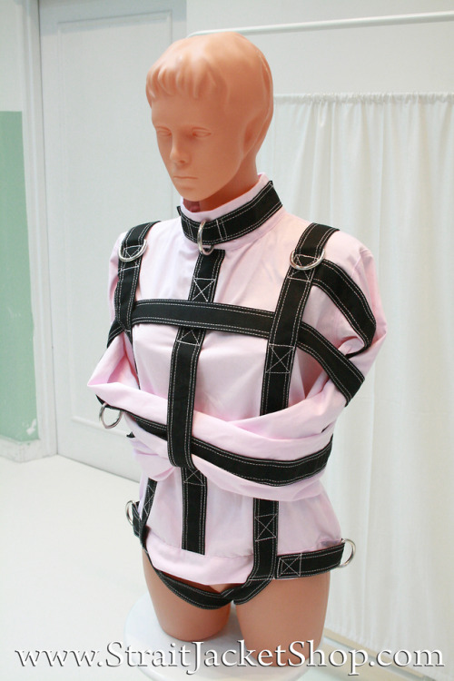 Pink Straitjacket with Black Belts!If you need any of our items customised contact us through: https