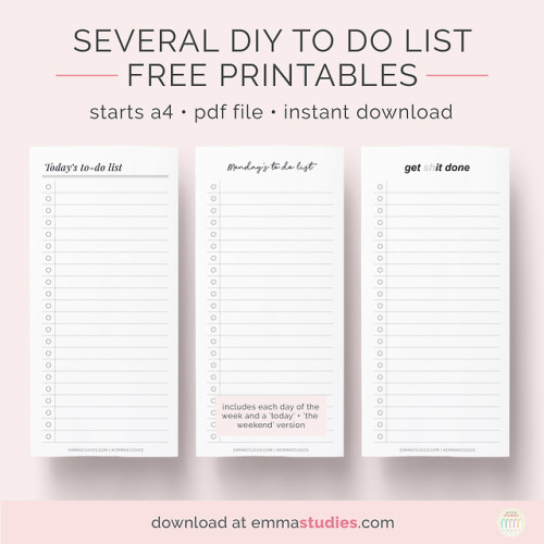 emmastudies: DIY To Do List Free PrintablesI recently was asked to create some task lists to keep up