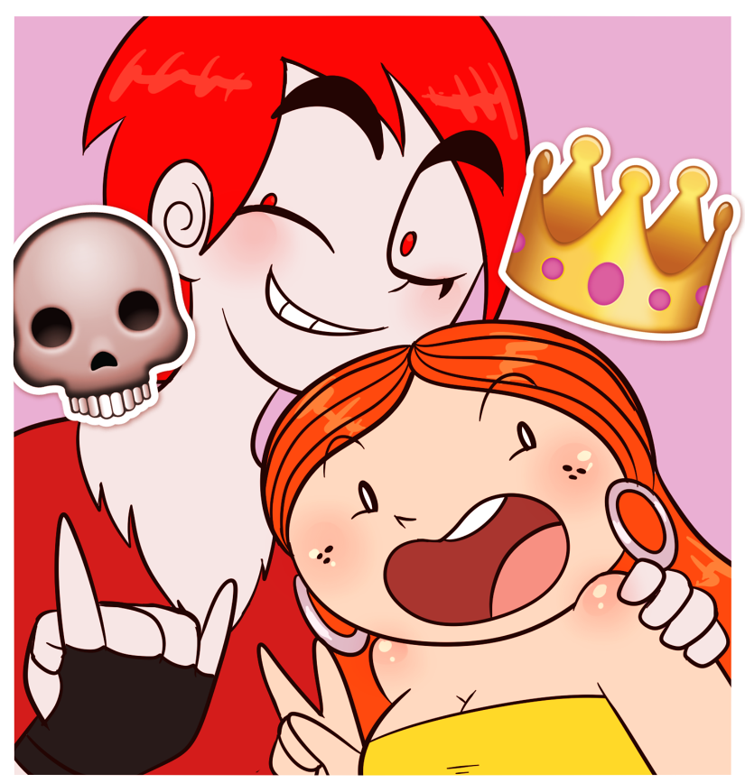 princesscallyie:  Commission for @noturavgtype of Prinny and Jack at a photo booth