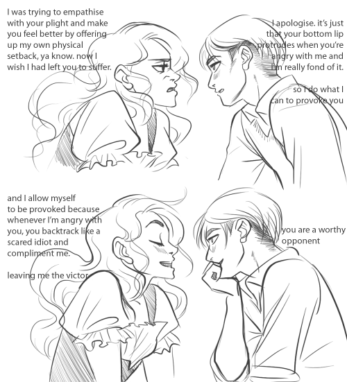 drinkyourfuckingmilk:  here is the first part of the erwin/marie/nile headcanons *downs a fifth of vodka* 