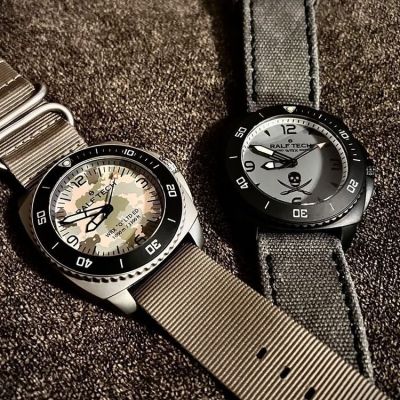 Instagram repost
ralftech_official  Two for Thursday! Featuring WRX Pirates Shadow and WRX Camo… Two wrists, two watches! [ #ralftech #monsoonalgear #divewatch #watch #toolwatch ]
