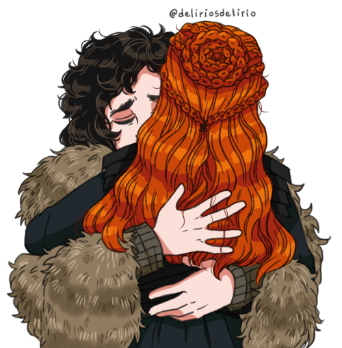 deliriosdelirio - Jon and Sansa hug ❤