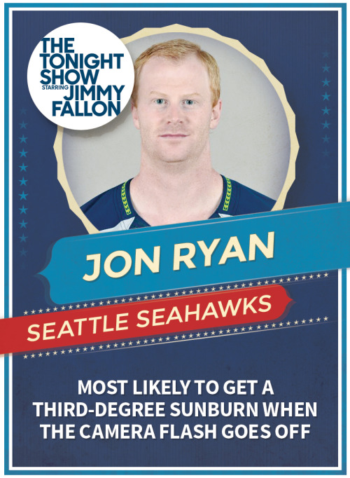 fallontonight:  Tonight Show Super Bowl Superlatives Trading Cards: Seahawks EditionGet pumped up for tomorrow’s big game and our LIVE post-Super Bowl show with some Seahawks Superlatives trading cards. Print them out and trade them with your friends!