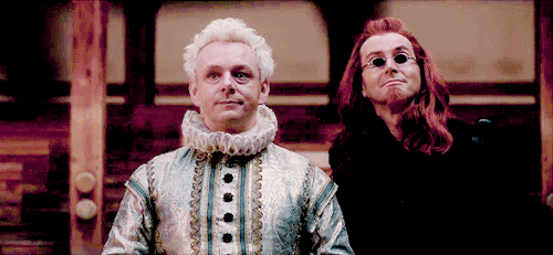 professor-quirrell:Aziraphale and Crowley collapsing the space between them throughout the years