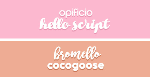 tobiohchan: Font Pack 003 by tobiohchan (see one &amp; two).This time I went with pairs of fonts tha