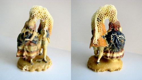 brassmanticore:itscolossal:Artist Aganetha Dyck Collaborates with Bees to Create Sculptures Wrapped 