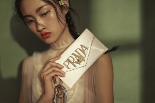 midnight-charm: Jing Wen photographed by Chen Man for Prada ‘Light &amp; Shadow’ 201