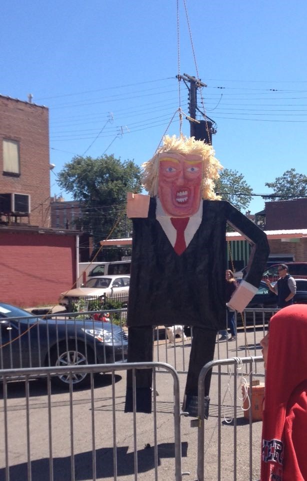 tina-ummdouglas98:  There’s a large Donald Trump piñata at a Mexican festival
