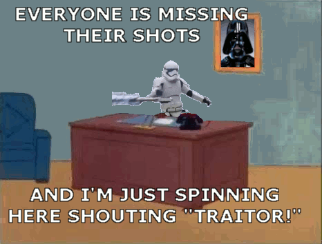 yondamoegi: myrtlewilson:  consultant-mastermind:  This is a Tr8-0r appreciation post. Loyalty, sick spins, and victory in gentlemanly combat shall come to you soon but only if you post “DIE RESISTANCE SCUM” in this thread.  finally, Star Wars getting