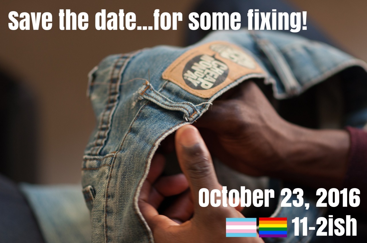 Save the date for some fixing! October 23, 2016 from 11am - 2ISH. Here is the event on facebook –> https://www.facebook.com/events/1776016902657174/
…to start collaborating on what you hope to fix, or perhaps what you can share in fixing skills, any...