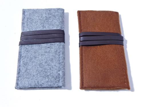 WOOL FELT LEATHER PENCIL CASE by Hilivre Find Hilivre&rsquo;s tumblr here!