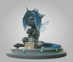 v747: Turnable   Young queen Chrysalis, working