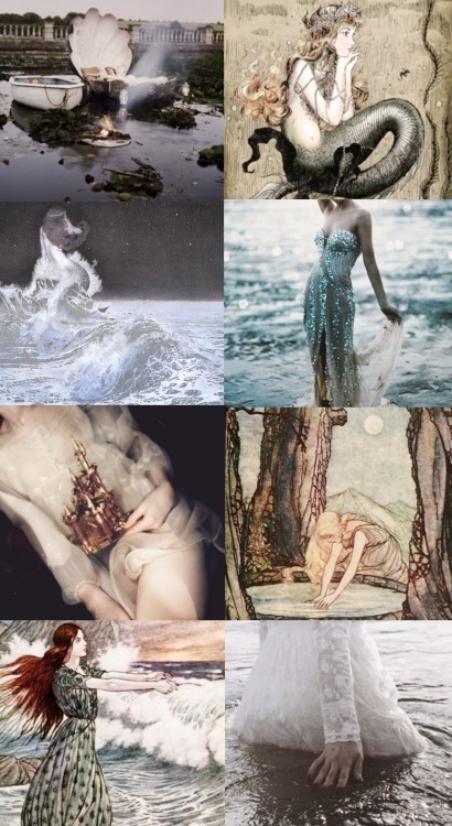 wingedwolves:⚜ inspiration for sea wreathed girls ⚜  “salt-skinned sea wreathed girls sail the ocean waters like ships. emerald scales float upon their skin like flower petals upon a lake.” 