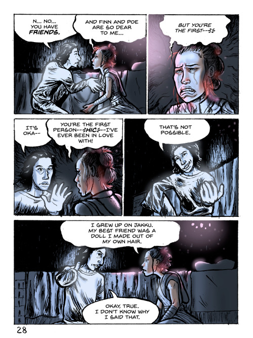 clairemation: Mementos: A Star Wars fancomic, part 5! In which I switch to inking with real brushes 