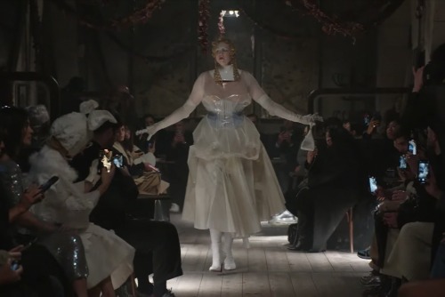 Gwendoline Christie Closing The Maison Margiela Spring 2024 Couture Show