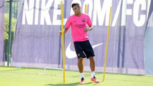 fzneymar:  26/08/2014 Training session in the morning - Neymar back in action Photo by MIGUEL RUIZ - FCB 