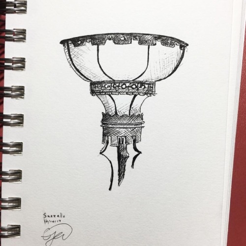 Day ten in inktober. Another suzzallo lamp• • #inktober #inktober2017 #art #ink #lamp #architectur