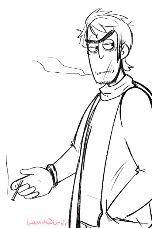 lovelymints: Smoke Break. Fun fact: W-091 smokes like a chimney.