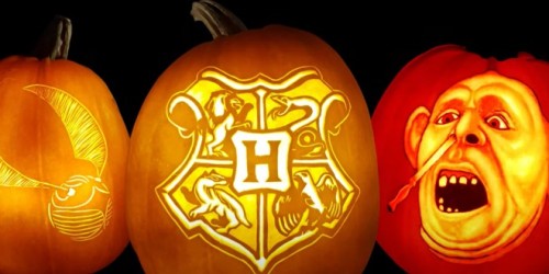 Turn Your Home into the Great Hall with “Harry Potter”-Inspired Pumpkin Stencils With Ha