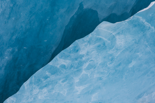 heyvian:Blue Ice of the Athabasca Glacier + Ice Cave Some of the exposed blue ice of the Athabasca g